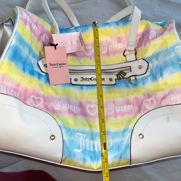 Juicy Couture Tie Dye Weekender Bag Purse Carry On NWT. Does have some scuffs. - Picture 14 of 16
